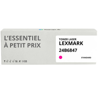 Toner compatible Lexmark 24B6847 Magenta - L'Essentiel à Petit Prix