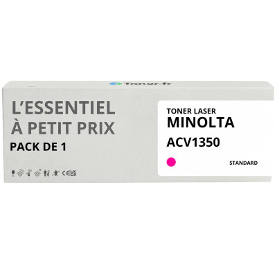 Toner compatible Minolta ACV1350 Magenta - L'Essentiel à Petit Prix