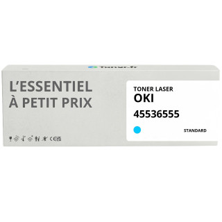 Toner compatible OKI 45536555 Cyan - L'Essentiel à Petit Prix