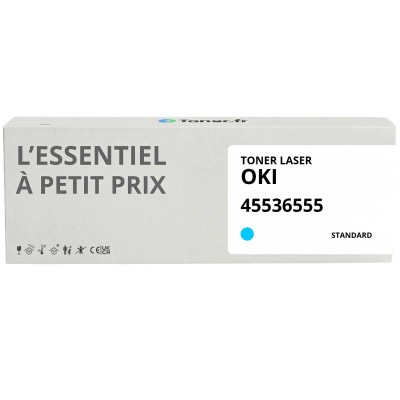 Toner compatible OKI 45536555 Cyan - L'Essentiel à Petit Prix