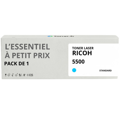 Toner compatible Ricoh 5500 Cyan - L'Essentiel à Petit Prix