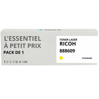 Toner compatible Ricoh 888609 Jaune - L'Essentiel à Petit Prix
