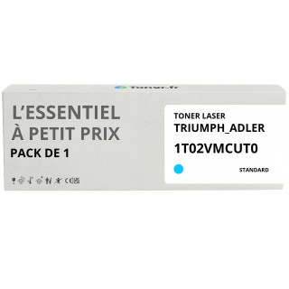 Toner compatible Triumph Adler 1T02VMCUT0 Cyan - L'Essentiel à Petit Prix