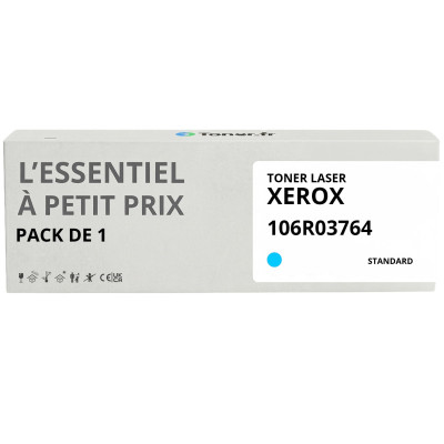 Toner compatible Xerox 106R03764 Cyan - L'Essentiel à Petit Prix