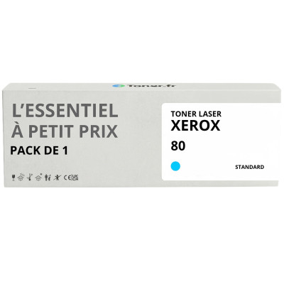 Toner compatible Xerox 80 Cyan - L'Essentiel à Petit Prix