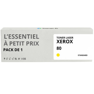 Toner compatible Xerox 80 Jaune - L'Essentiel à Petit Prix