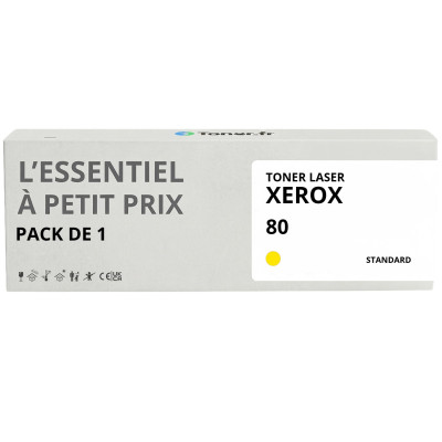 Toner compatible Xerox 80 Jaune - L'Essentiel à Petit Prix