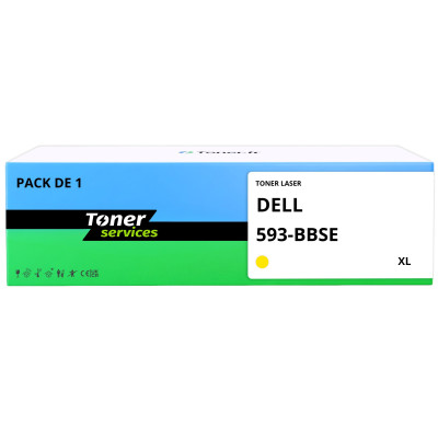 Toner compatible Dell 593-BBSE XL Jaune - Toner Services