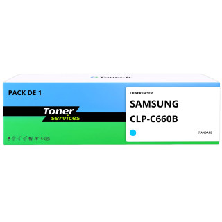 Toner compatible Samsung CLP-C660B Cyan - Toner Services