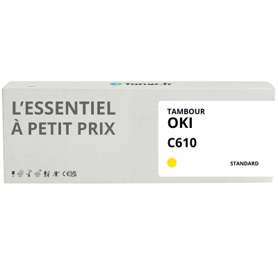 Tambour compatible OKI C610 Jaune - L'Essentiel à Petit Prix