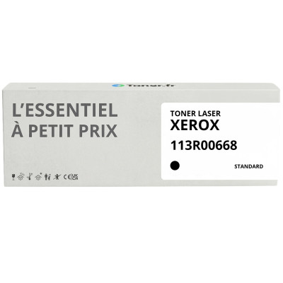 Toner compatible Xerox 113R00668 Noir - L'Essentiel à Petit Prix