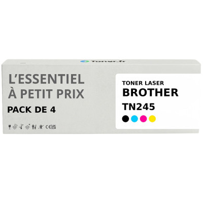 Pack de 4 toners compatibles Brother Brother TN241 / TN245 Noir et couleurs