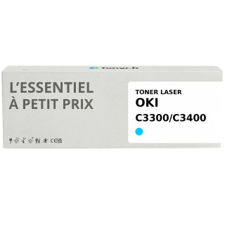 Toner compatible OKI C3300/C3400 Cyan - L'Essentiel à Petit Prix