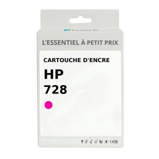 Cartouche d'encre compatible HP 728 Magenta - L'Essentiel à Petit Prix