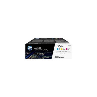 Pack de 3 toners HP 304A Couleur