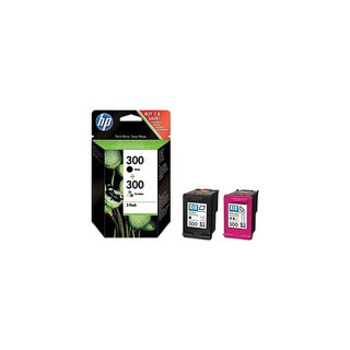 Pack de 2 cartouches d'encre HP 300 Noir et couleurs