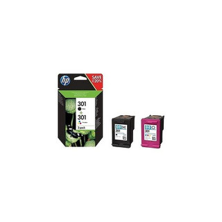 Pack de 2 cartouches d'encre HP 301 Noir et couleurs
