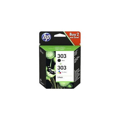Pack de 2 cartouches d'encre HP 303 Noir et couleurs