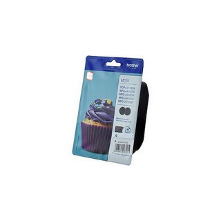 Pack de 2 cartouches d'encre Brother LC123 Noir