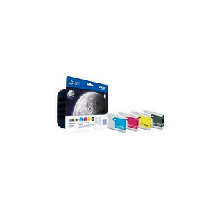 Pack de 4 cartouches d'encre Brother LC1000 Noir et couleurs