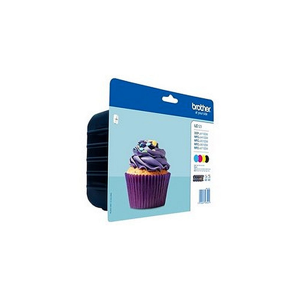 Pack de 4 cartouches d'encre Brother LC123 Noir et couleurs