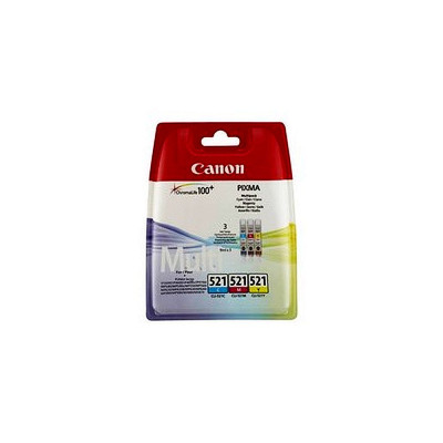 Pack de 3 cartouches d'encre Canon CLI521 Couleur