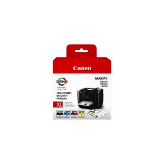 Pack de 4 cartouches d'encre Canon PGI2500 XL Noir et couleurs