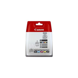 Pack de 5 cartouches d'encre Canon PGI580/CLI581 Noir et couleurs