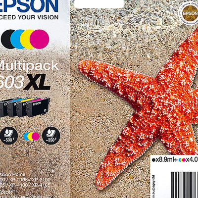 Pack de 4 cartouches d'encre Epson 603 XL Noir et couleurs