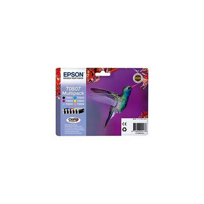 Pack de 6 cartouches d'encre Epson Colibri Noir et couleurs
