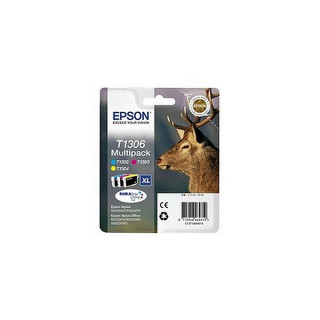Pack de 3 cartouches d'encre Epson Cerf XL Noir et tricolor