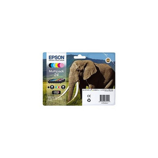Pack de 6 cartouches d'encre Epson 24 Noir et couleurs