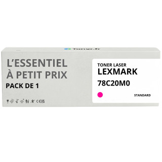 Toner compatible Lexmark 78C20M0 Magenta - L'Essentiel à Petit Prix