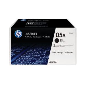 Pack de 2 toners HP 05A Noirs