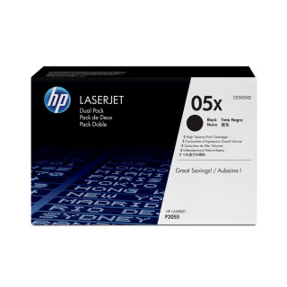 Pack de 2 toners HP 05XL Noirs