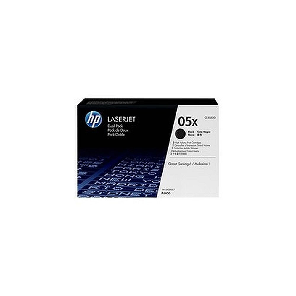 Pack de 2 toners HP 05X Noir - CE505XD