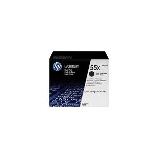 Pack de 2 toners HP 55A XL Noir