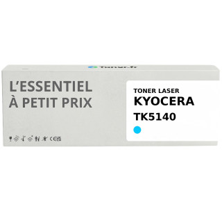 Toner compatible Kyocera TK-5140 Cyan - L'Essentiel à Petit Prix