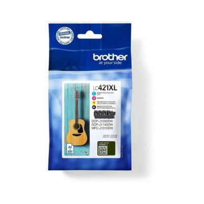 Pack de 4 cartouches d'encre Brother LC421XL Noir et couleurs