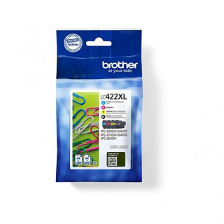 Pack de 4 cartouches d'encre Brother LC422XLVAL Noir et couleurs