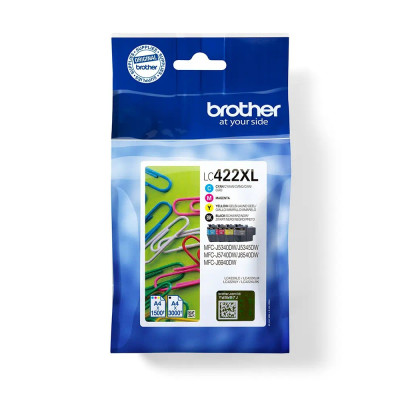 Pack de 4 cartouches d'encre Brother LC422XL Noir et couleurs