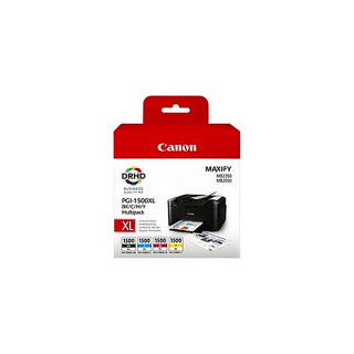 Pack de 4 cartouches d'encre Canon PGI1500 XL Noir et couleurs