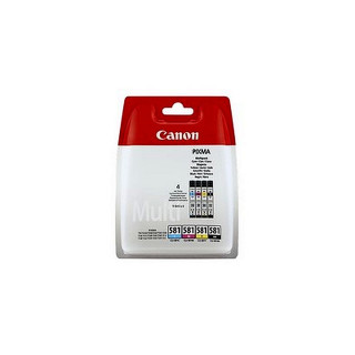 Pack de 4 cartouches d'encre Canon CLI581 Noir et couleurs