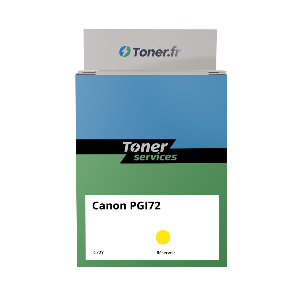 Cartouche d'encre compatible Canon PGI72 Jaune