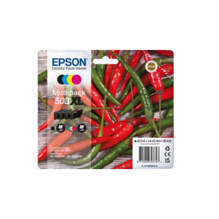 Pack de 4 cartouches d'encre Epson 503 XL Noir et couleurs