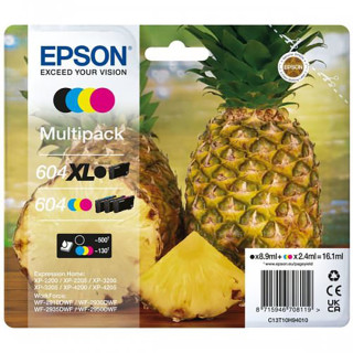 Pack de 4 cartouches d'encre Epson 604XL/604 Noir et couleurs
