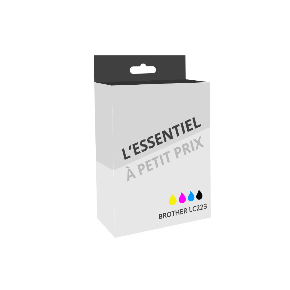 Pack de 4 cartouches d'encre compatibles Brother LC223 Noir et couleurs