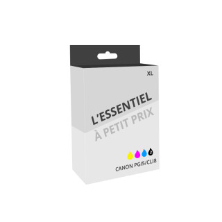 Pack de 5 cartouches d'encre compatibles Canon PGI5/CLI8 XL Noir et couleurs