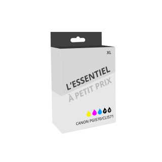 Pack de 5 cartouches d'encre compatibles Canon PGI570/CLI571 XL Noir et couleurs