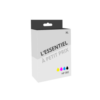 Pack de 2 cartouches d'encre compatibles HP 302 XL Noir et couleurs